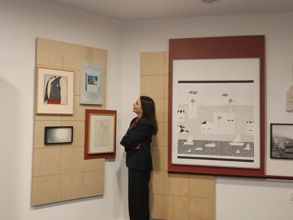 Marilena Raouna, Deputy Minister for European Affairs at the exhibition "The Worlds of Cyprus"
