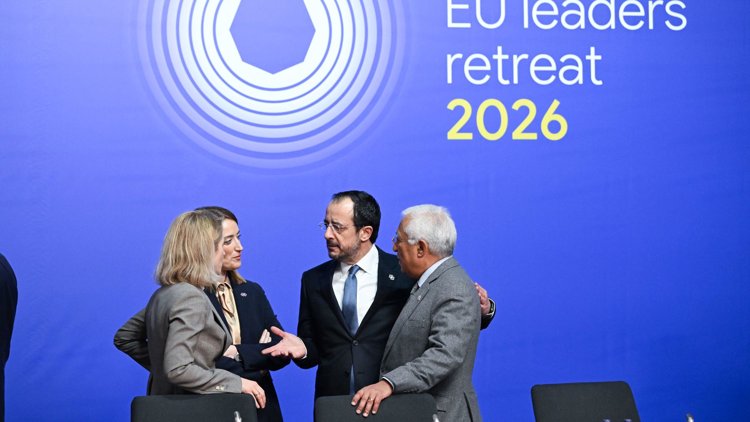 President Christodoulides with Antonio Costa, Kaja Kallas and Roberta Metsola
