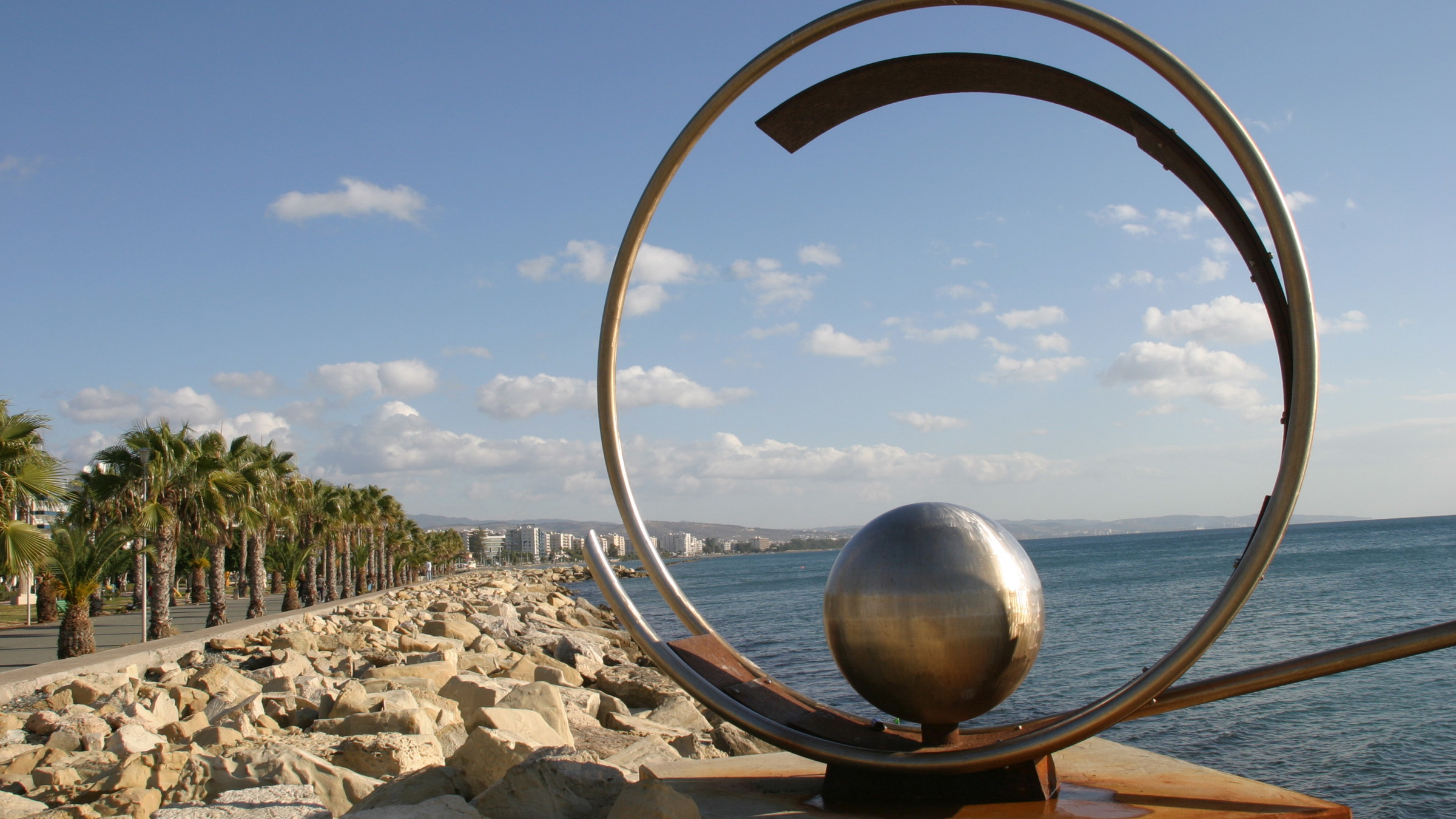 Lemesos beach front - sculpture