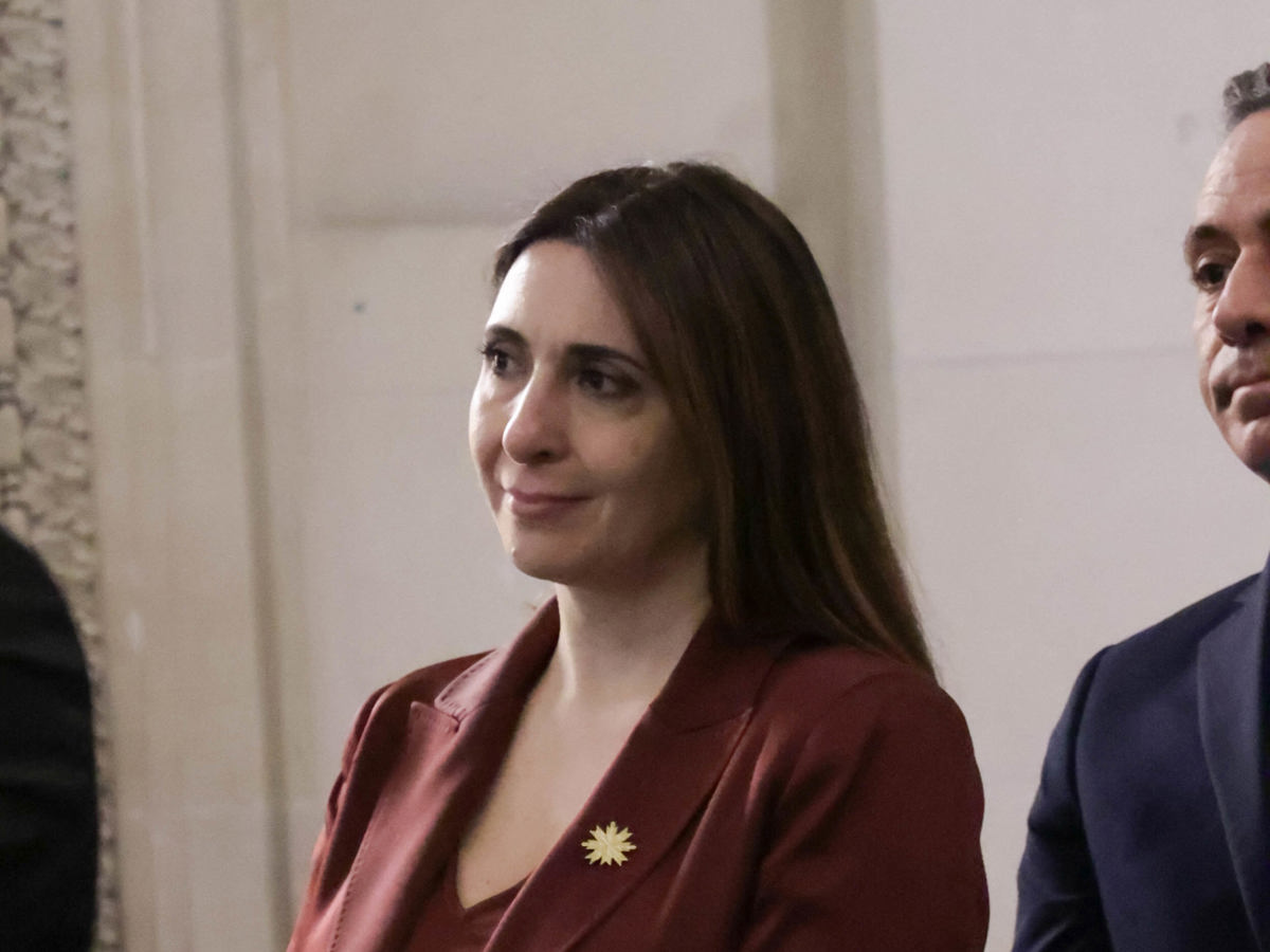 Marilena Raouna, Deputy Minister for European Affairs at the exhibition "Cyprus at Louvre"