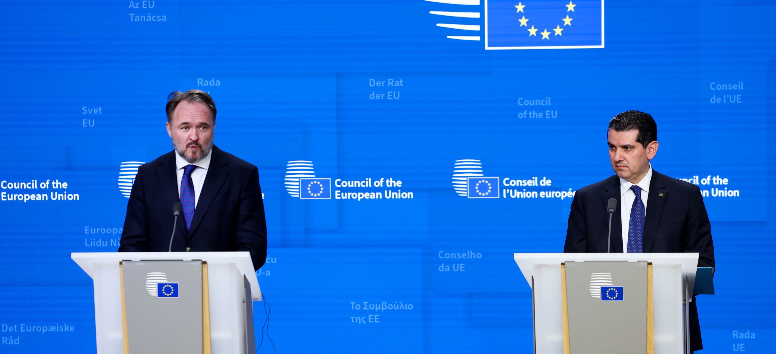 Michael Damianos at the Press conference of Transport, Telecommunications and Energy Council (Energy), 16 March 2026